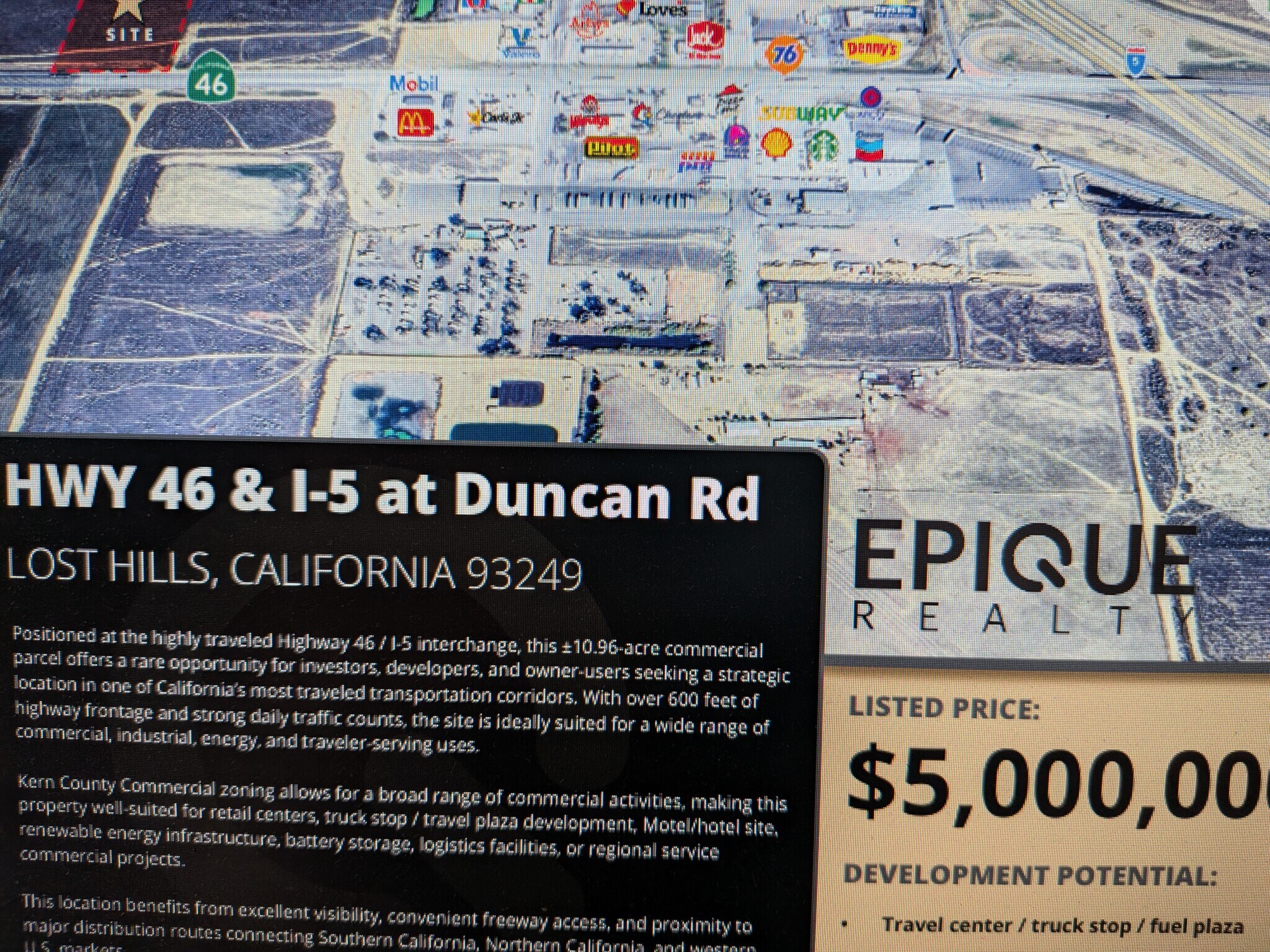 HWY 46 & Duncan HWY, Lost Hills, CA for sale Primary Photo- Image 1 of 2