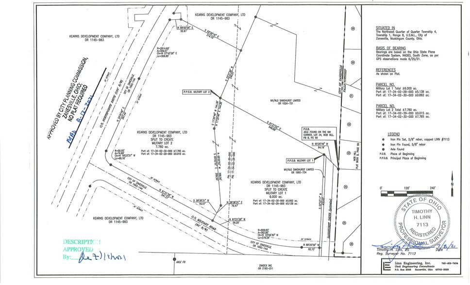 0 Northpointe Drive- 7.78 Acres, Zanesville, OH à vendre - Plan de site - Image 2 de 2