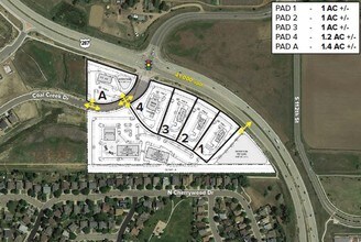 Hwy 287 & Trails At Coal Creek Drive, Lafayette, CO - AÉRIEN Vue de la carte - Image1