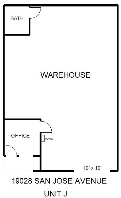 19028 E San Jose Ave, City Of Industry, CA à louer Plan d’étage- Image 1 de 1