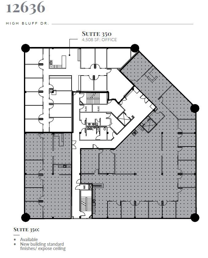 12626 High Bluff Dr, San Diego, CA for lease Floor Plan- Image 1 of 4