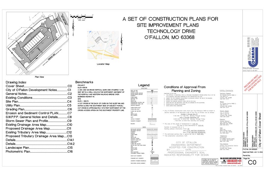 1111 Technology Dr, O'Fallon, MO à louer - Plan de site - Image 3 de 4