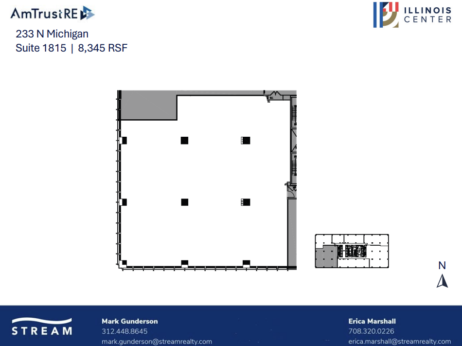 233 N Michigan Ave, Chicago, IL à louer Plan d  tage- Image 1 de 1