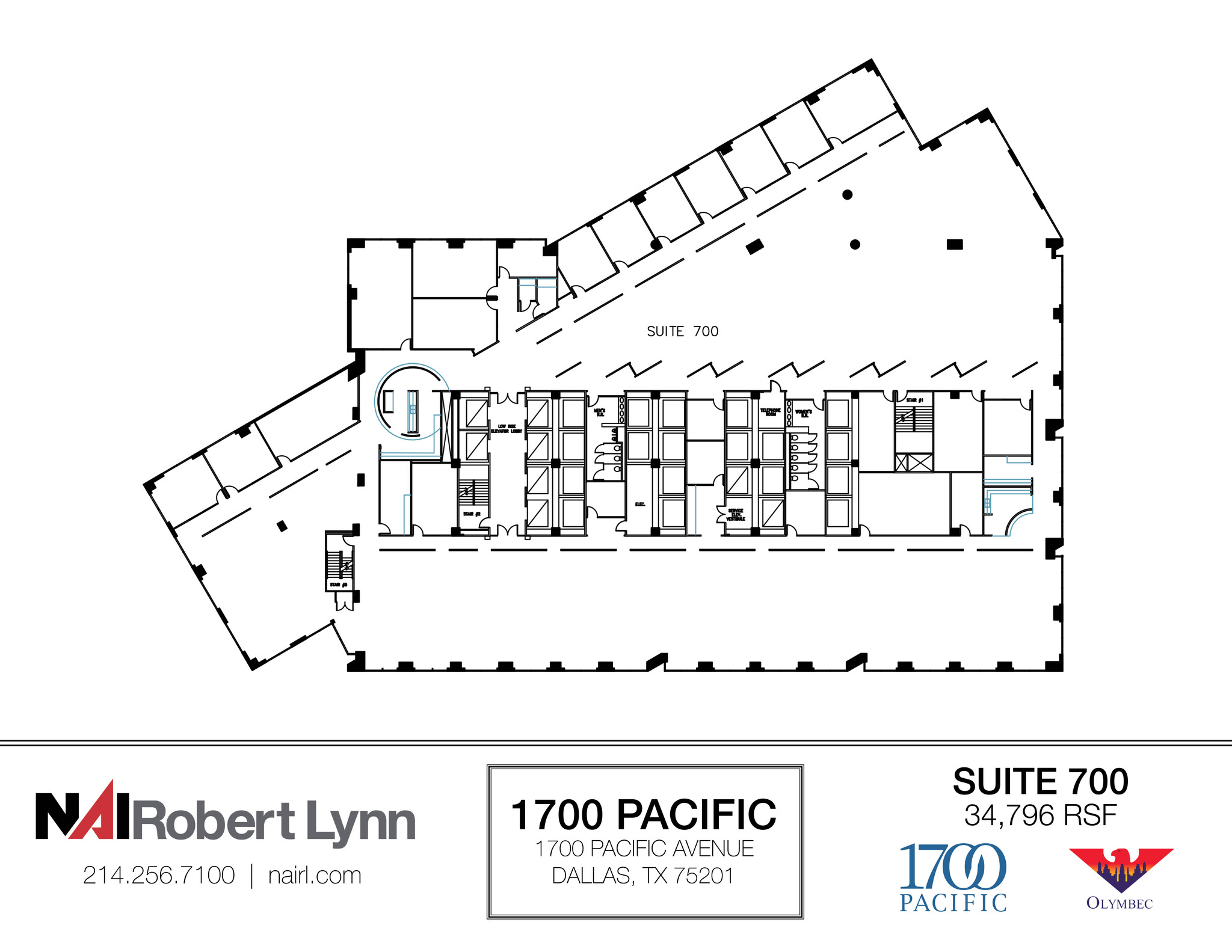 1700 Pacific Ave, Dallas, TX à louer Plan d  tage- Image 1 de 1