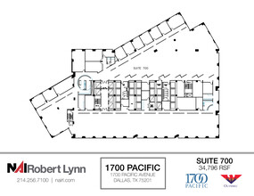 1700 Pacific Ave, Dallas, TX à louer Plan d  tage- Image 1 de 1