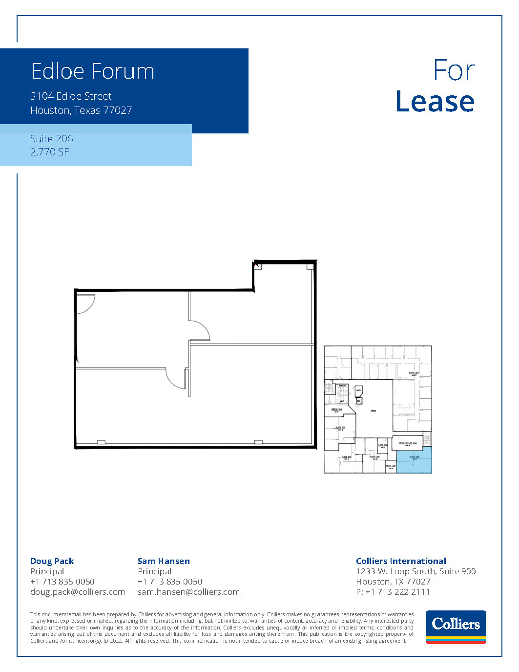 3100 Edloe St, Houston, TX à louer Plan d  tage- Image 1 de 1