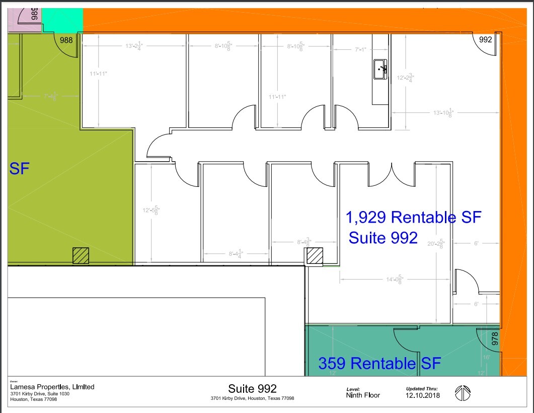 3701-3801 Kirby & 2401 Portsmouth, Houston, TX for lease Floor Plan- Image 1 of 1