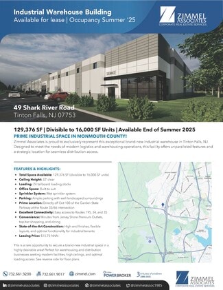Plus de détails pour 49 Shark River Rd, Tinton Falls, NJ - Industriel à louer