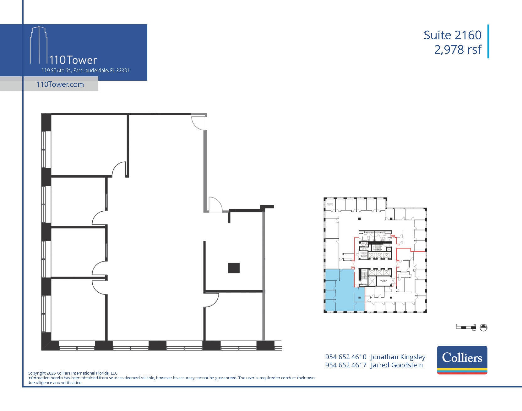 110 SE 6th St, Fort Lauderdale, FL for lease Floor Plan- Image 1 of 2