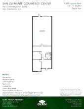 931 Calle Negocio, San Clemente, CA à louer Plan d’étage- Image 1 de 1