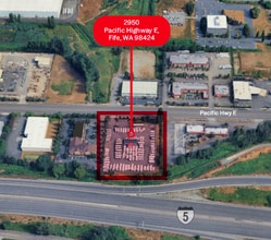 2950 Pacific Hwy E, Fife, WA - AERIAL  map view