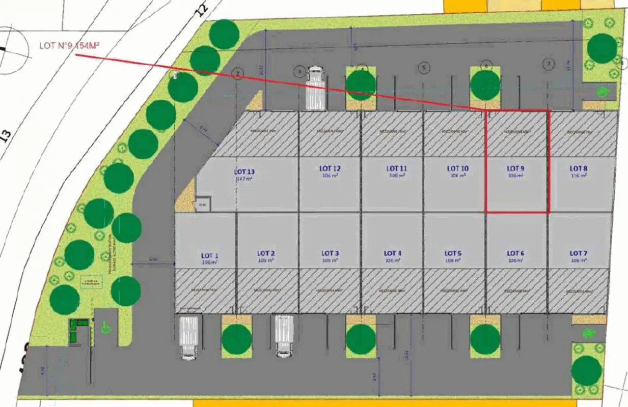 Flex in Mions for lease Site Plan- Image 1 of 3