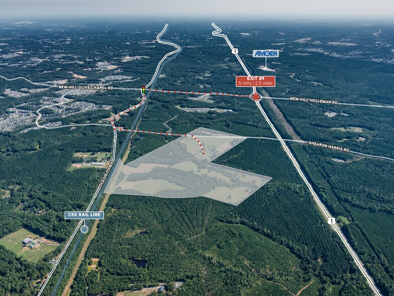 4300 Shearon Harris Rd, New Hill, NC à vendre - Aérien - Image 2 de 2
