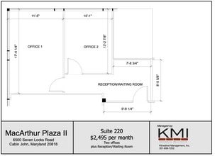6500 Seven Locks Rd, Cabin John, MD à louer Plan d’étage- Image 1 de 6
