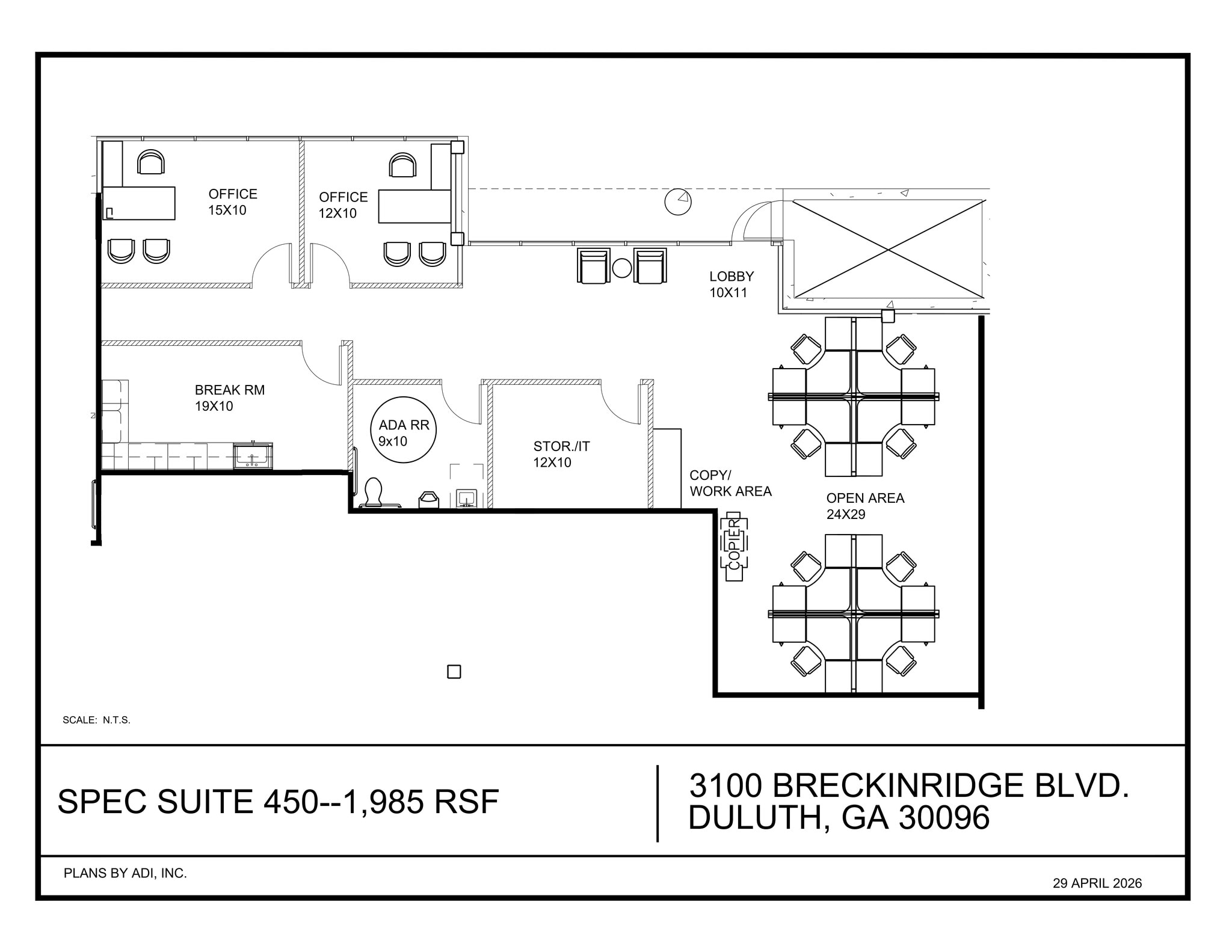 3100 Breckinridge Blvd, Duluth, GA à louer Plan de site- Image 1 de 1