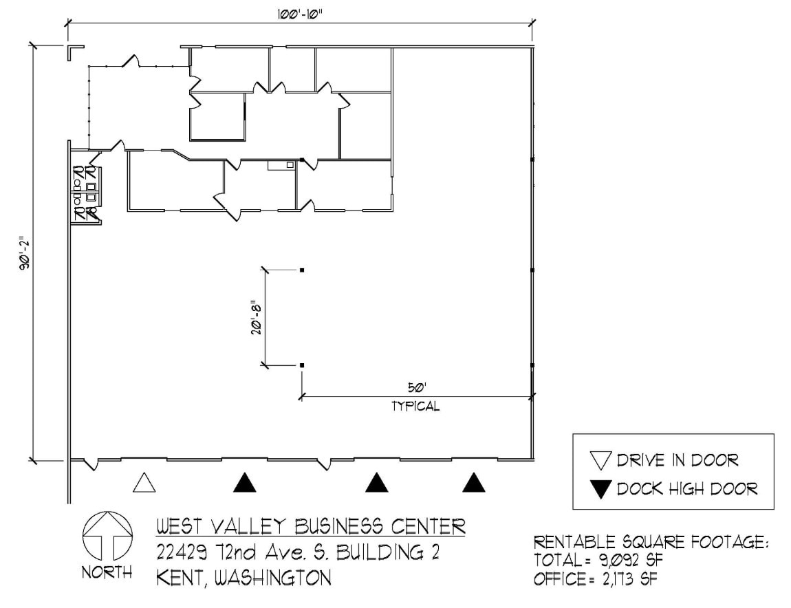22425-22433 72nd Ave S, Kent, WA à louer Plan d’étage- Image 1 de 2
