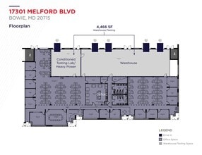 17301 Melford Blvd, Bowie, MD for lease Floor Plan- Image 1 of 1