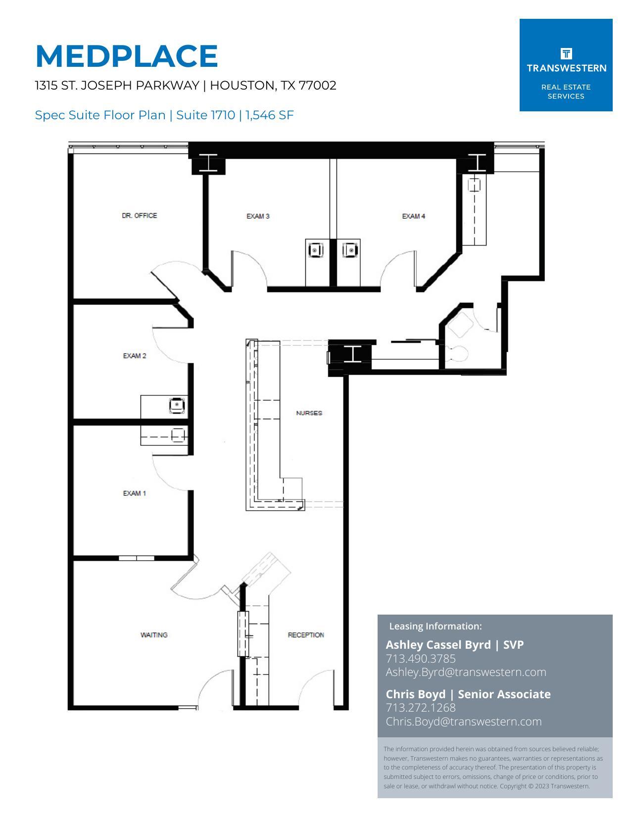 1315 St Joseph Pky, Houston, TX for lease Floor Plan- Image 1 of 1