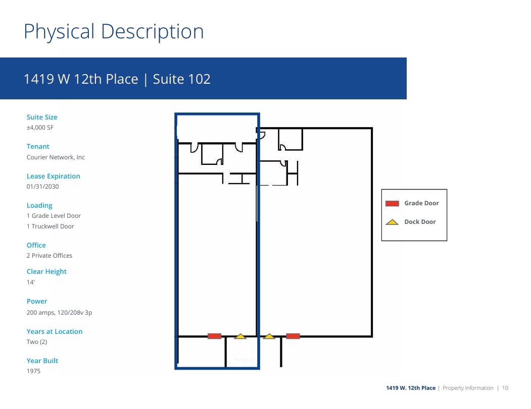 1419 W 12th Pl, Tempe, AZ 85281 - Unité 101/ 102 - - Plan d’étage - Image 2 of 2