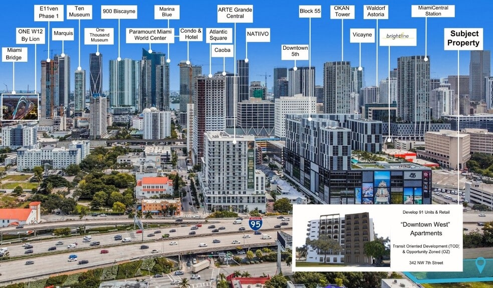 342 NW 7th St, Miami, FL à vendre - Aérien - Image 2 de 9