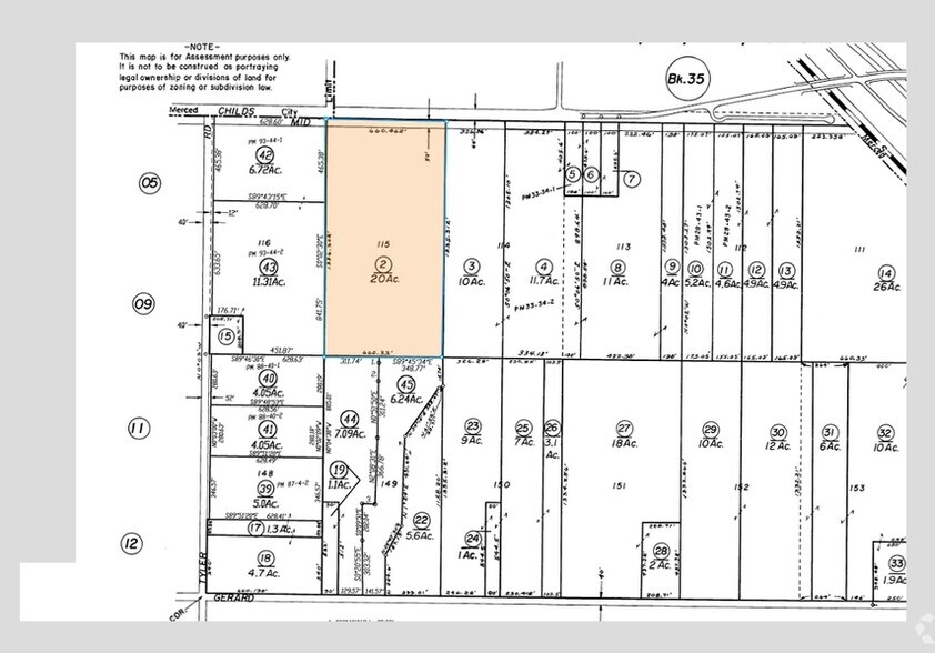 864 E Childs Ave, Merced, CA à vendre - Plan cadastral - Image 3 de 3