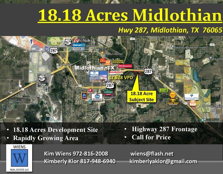 Highway 287, Midlothian, TX à vendre - Aérien - Image 1 de 4