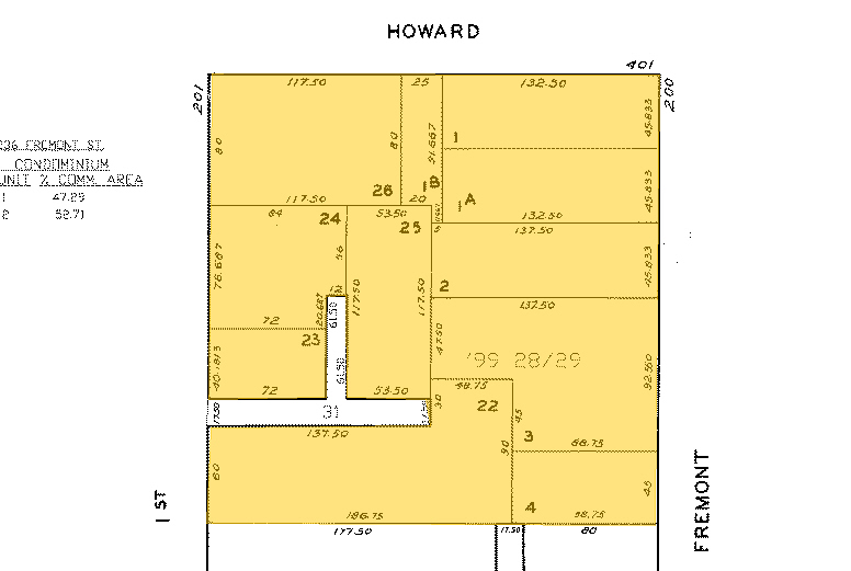 405 Howard St, San Francisco, CA à vendre Plan cadastral- Image 1 de 1