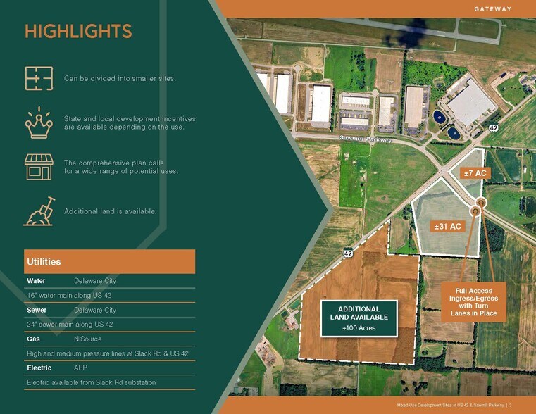 42 Route, Delaware, OH à vendre - Aérien - Image 2 de 3