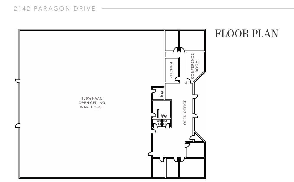 2142-2156 Paragon Dr, San Jose, CA for lease Floor Plan- Image 1 of 1