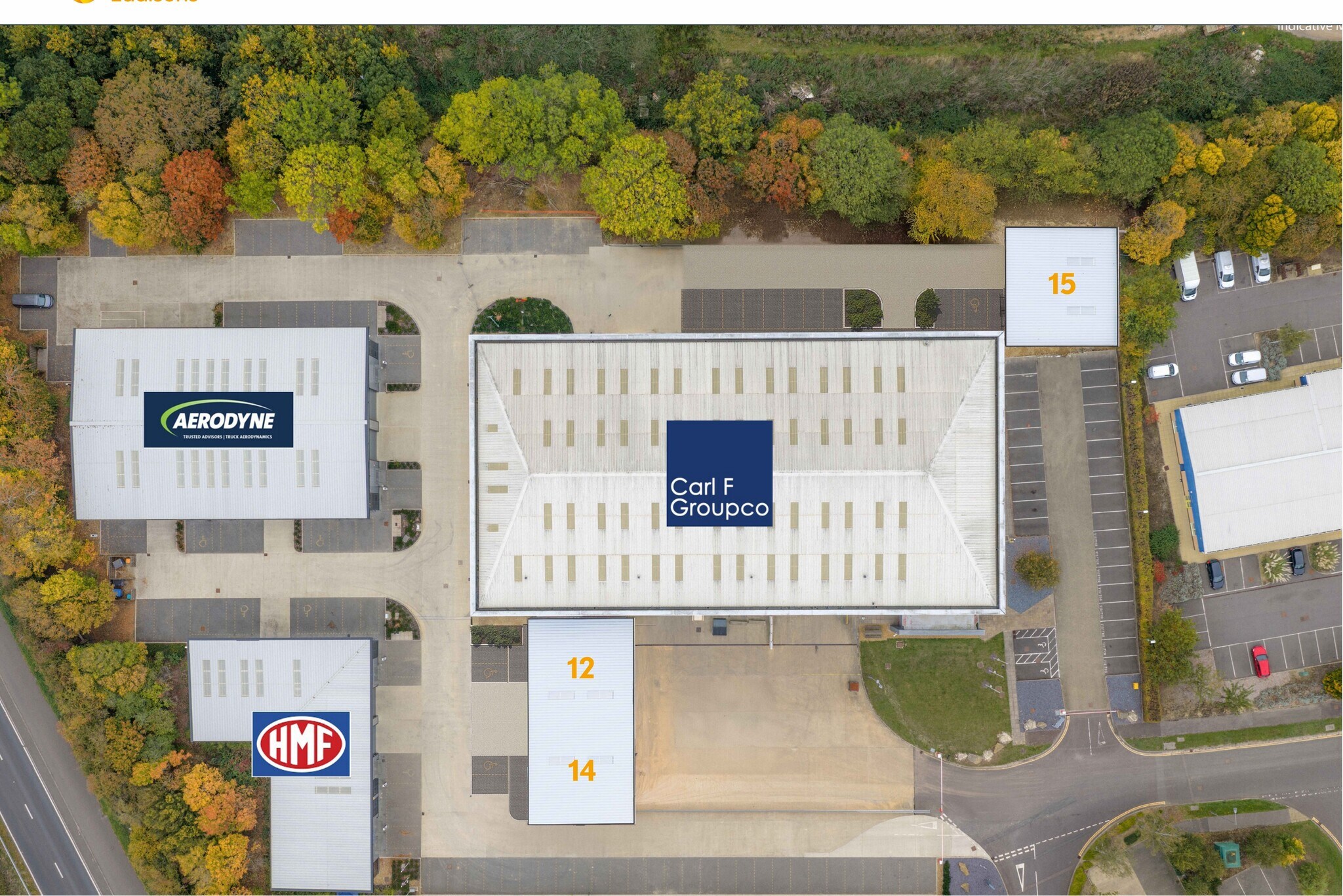 Units 15 Parigan Business Park, Jacob Way, Alwalton à louer Aérien- Image 1 de 4