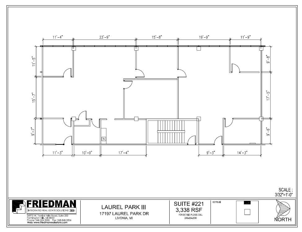 17197 N Laurel Park Dr, Livonia, MI for lease Floor Plan- Image 1 of 2