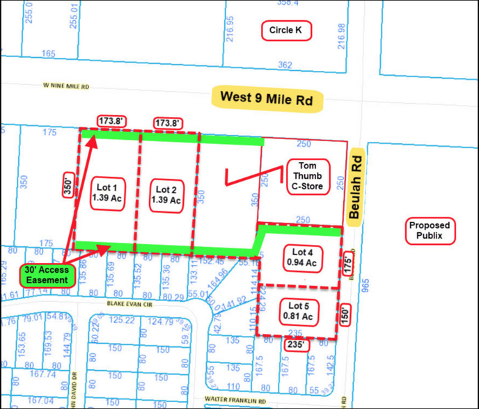 8683 Beulah Rd, Pensacola, FL à vendre - Plan cadastral - Image 1 de 1