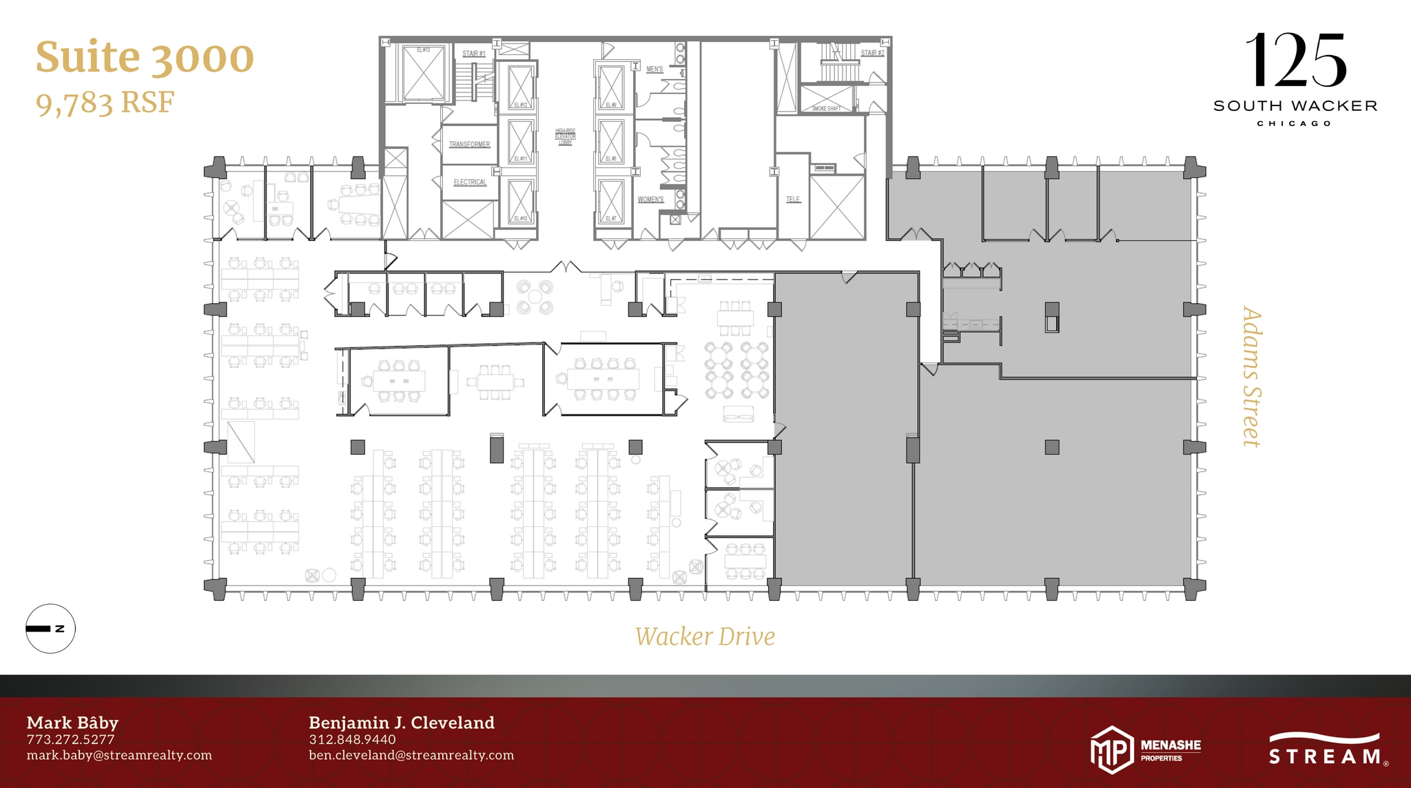 125 S Wacker Dr, Chicago, IL à louer Plan d’étage- Image 1 de 1