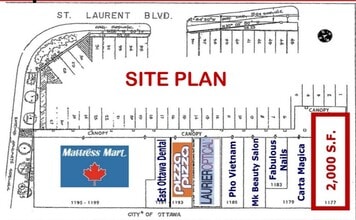 1171-1195 St Laurent Blvd, Ottawa, ON à louer Plan de site- Image 1 de 1