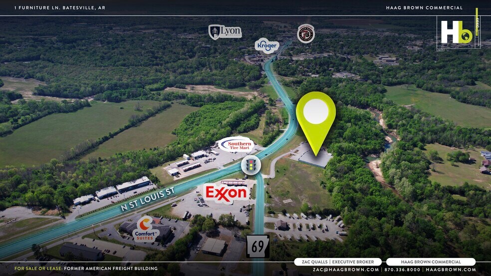 1 Furniture Ln, Batesville, AR à vendre - Aérien - Image 3 de 4