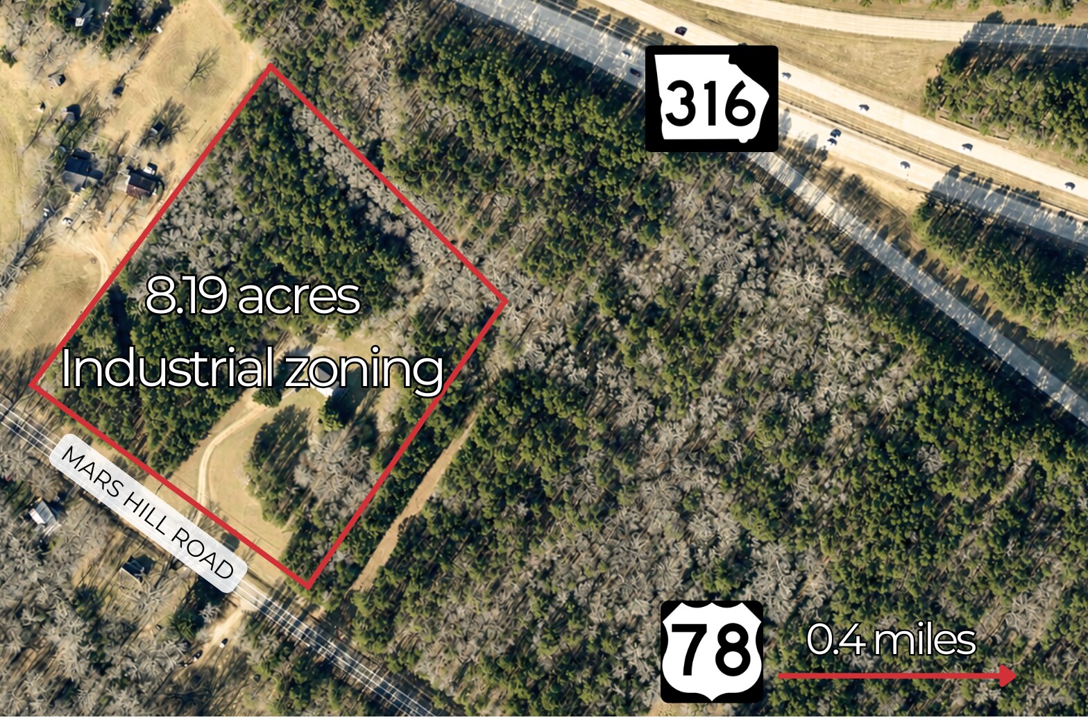 4330 Mars Hill Rd, Bogart, GA for sale Aerial- Image 1 of 5
