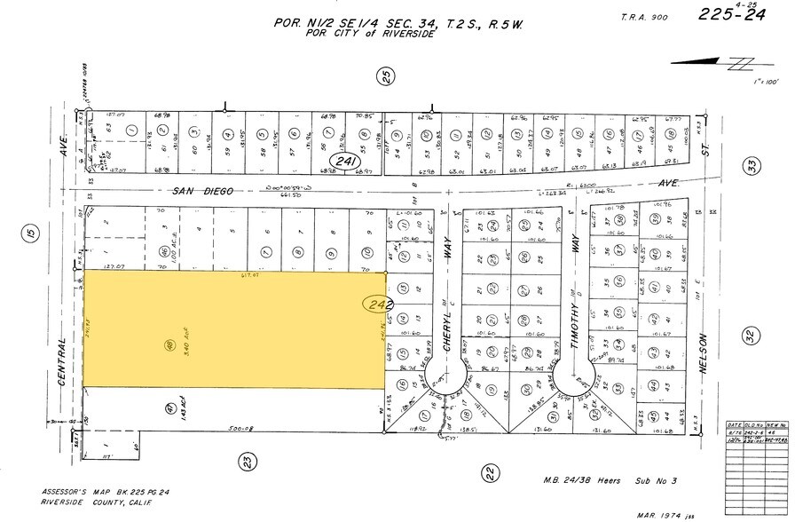 3630 Central Ave, Riverside, CA à vendre - Plan cadastral - Image 3 de 3