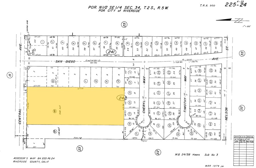 3630 Central Ave, Riverside, CA for sale - Plat Map - Image 3 of 3