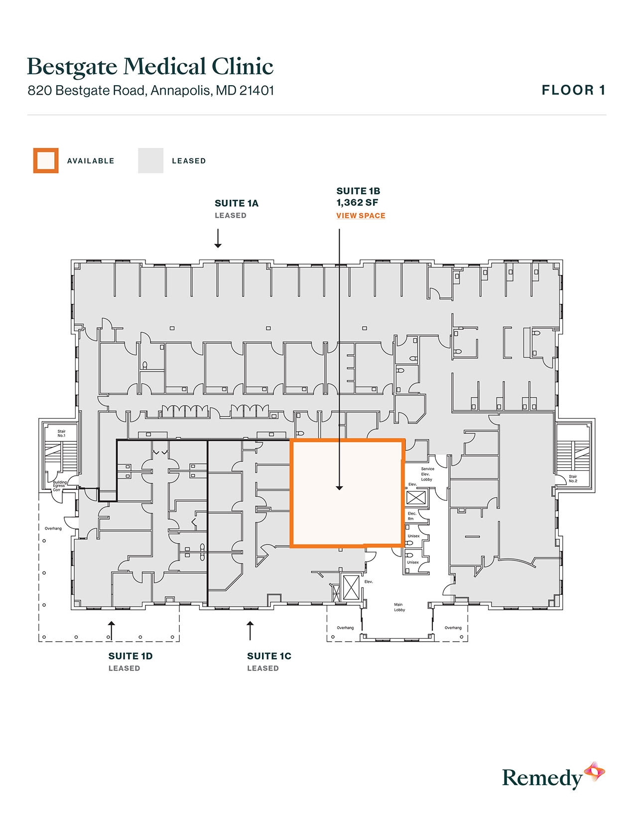 820 Bestgate Rd, Annapolis, MD à louer Plan d’étage- Image 1 de 1