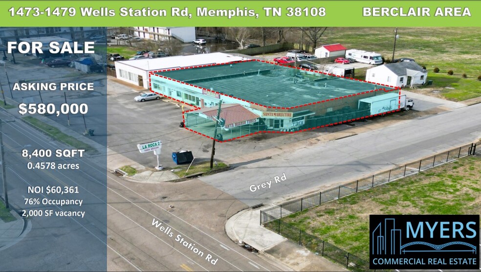 1473 Wells Station Rd, Memphis, TN à vendre - Photo du bâtiment - Image 1 de 1