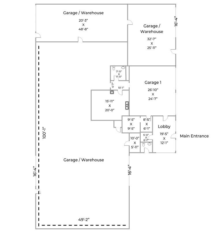 129 W McCart St, Krum, TX à louer Plan d  tage- Image 1 de 2