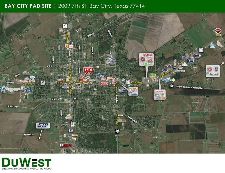 2009 7th St, Bay City, TX for lease - Aerial - Image 3 of 4