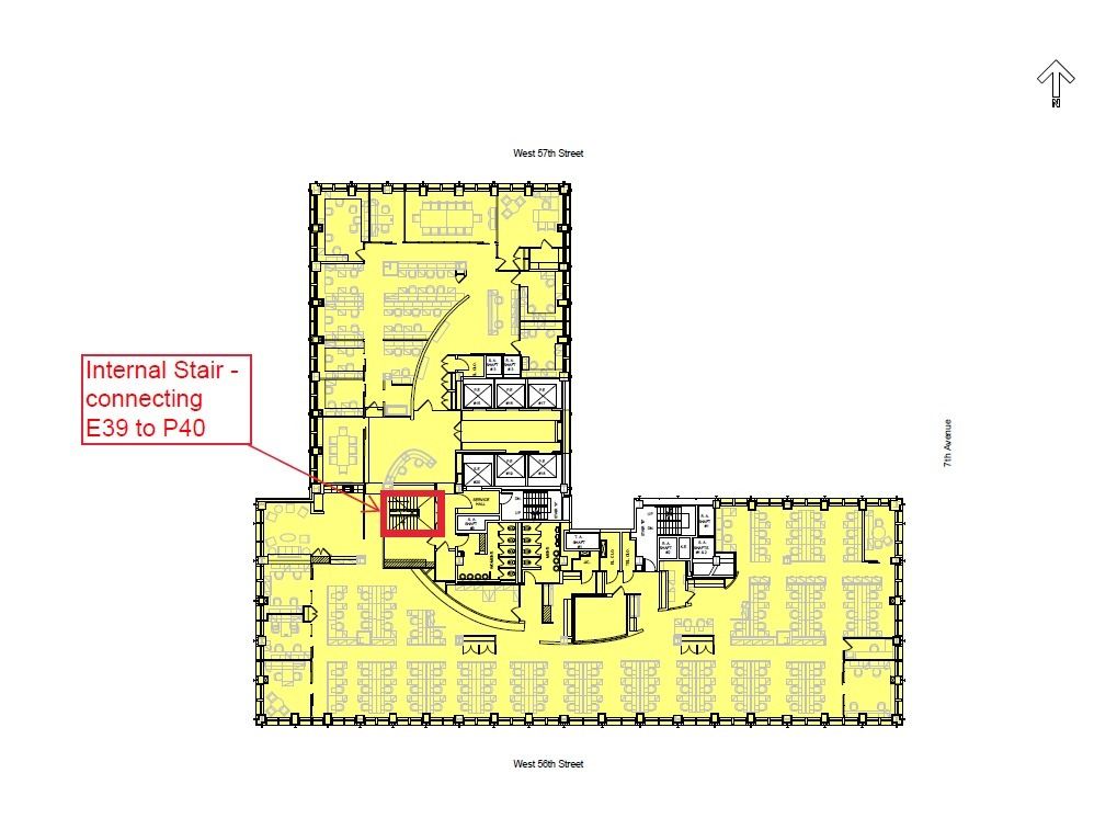 888 7th Ave, New York, NY à louer Plan d’étage- Image 1 de 2