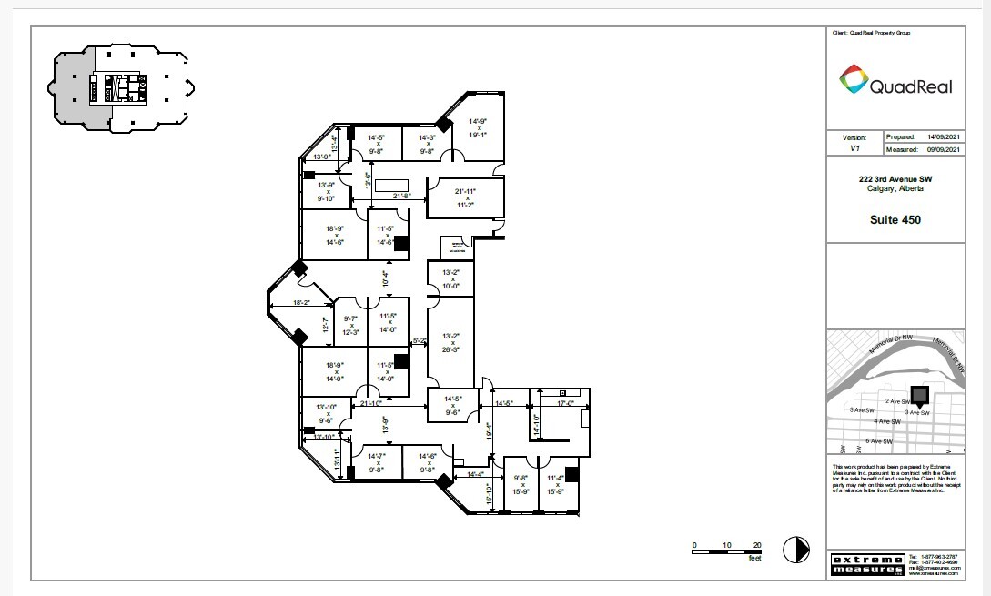 222 3rd Ave SW, Calgary, AB à louer Plan d’étage- Image 1 de 1