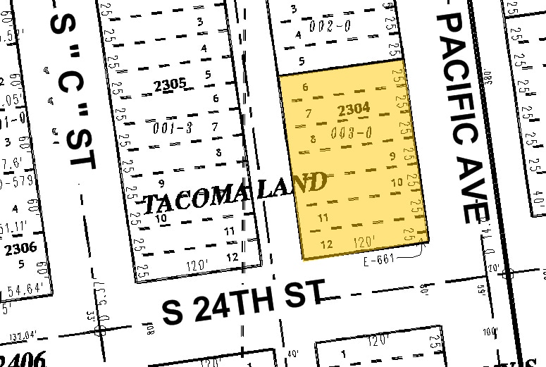 2320 Pacific Ave, Tacoma, WA for lease - Plat Map - Image 2 of 6
