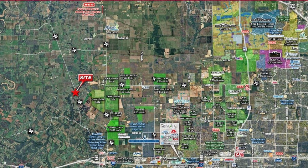 FM-359 and Halbison Rd, Brookshire, TX à vendre - Aérien - Image 2 de 2