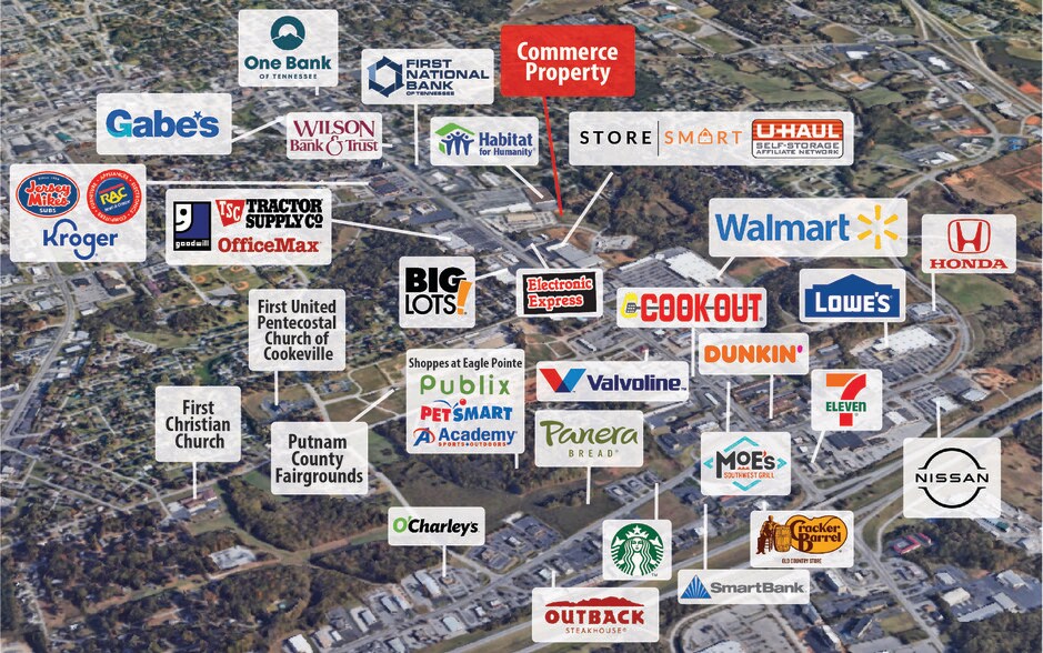 590 Commerce Dr, Cookeville, TN à vendre - Aérien - Image 2 de 8