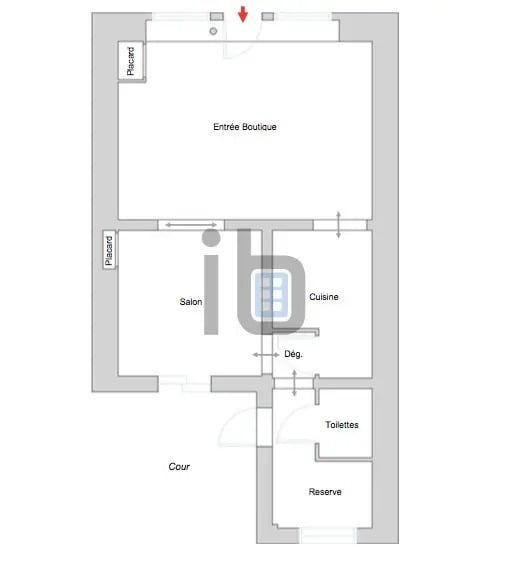 Commerce de détail dans Levallois-Perret à louer - Plan d’étage - Image 2 de 2