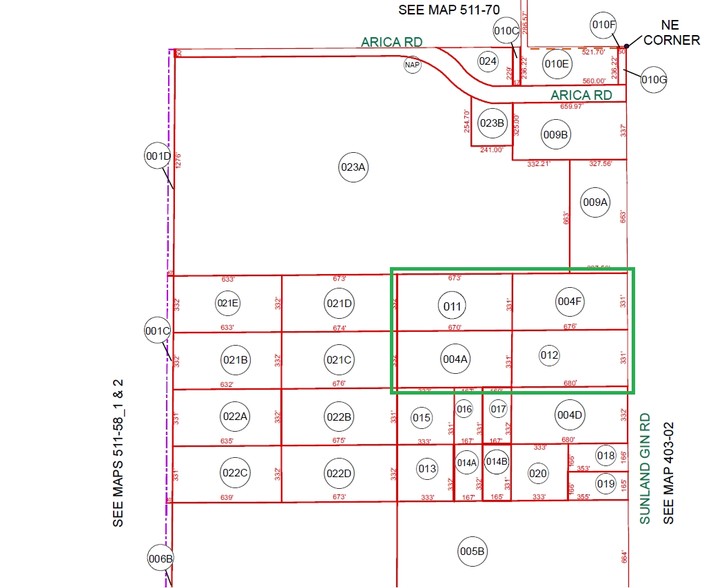 Sunland Gin Rd & Arica Vacant Land portfolio of 4 properties for sale on LoopNet.ca - Plat Map - Image 2 of 2