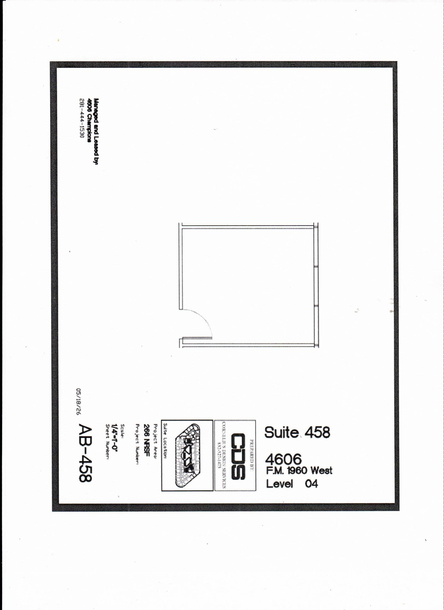 4606 FM 1960 W, Houston, TX à vendre Plan d’étage- Image 1 de 2
